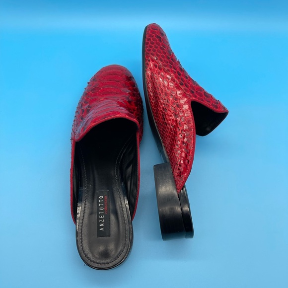 Like NEW REAL SNAKE, RED ANZETUTTO size US 9 EU 40 - Picture 8 of 10